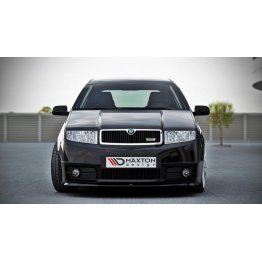 Накладка сплиттер на передний бампер на Skoda Fabia I RS